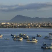 Coastal view of Manta Ecuador Pacific coastline boat tour