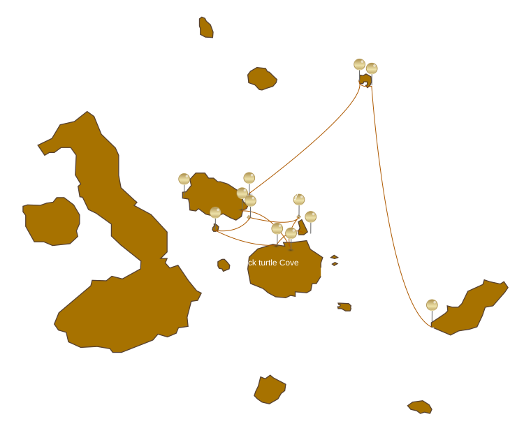 Eastern Islands route map