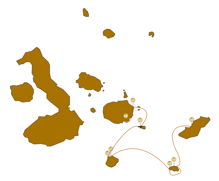Southern Islands route map